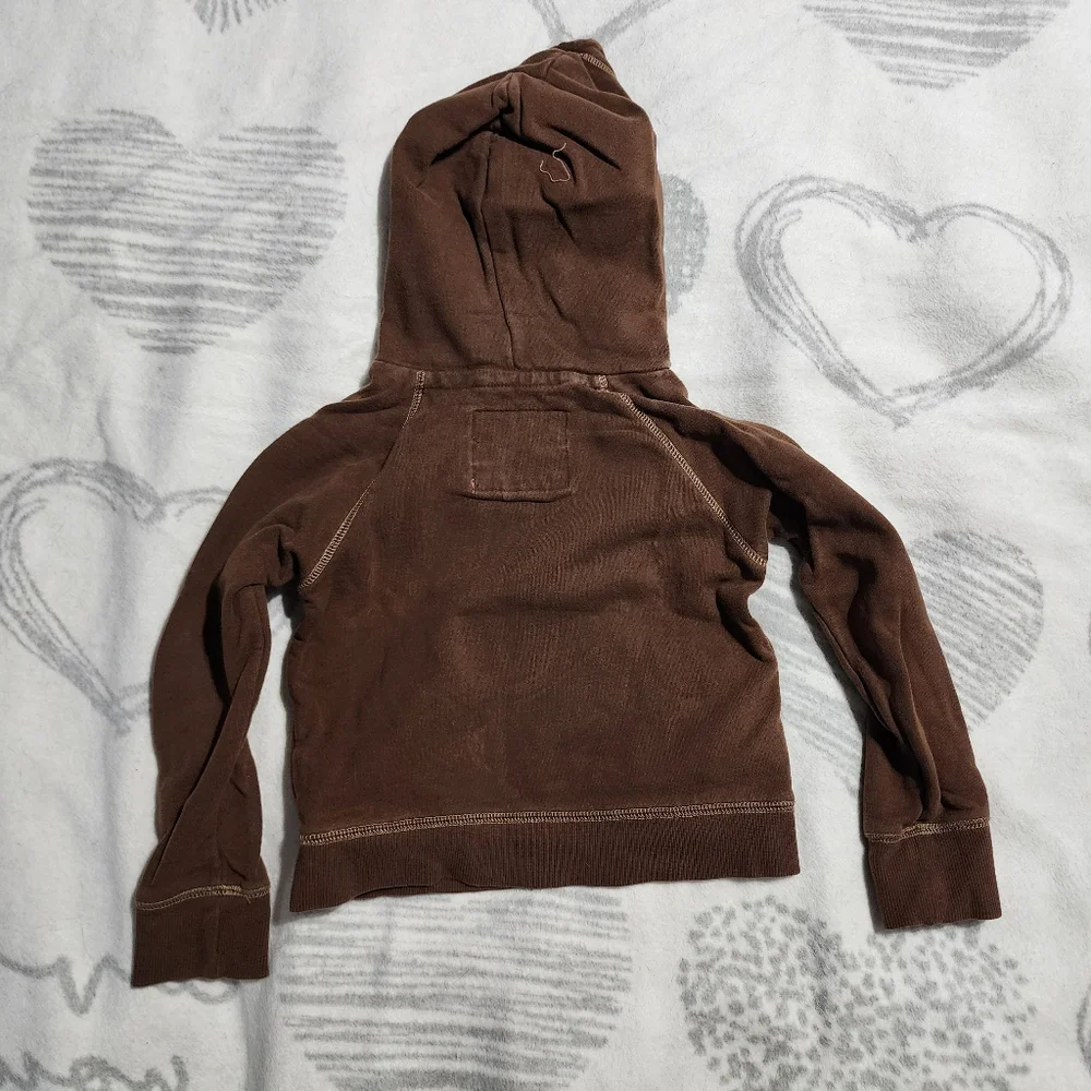 Gap Brown‎ Kids Hoodie with Pink Accents XS